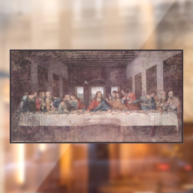 Jesus "Yeshua" The Last Supper, Leonardo da Vinci Window Cling (Sheet 2)