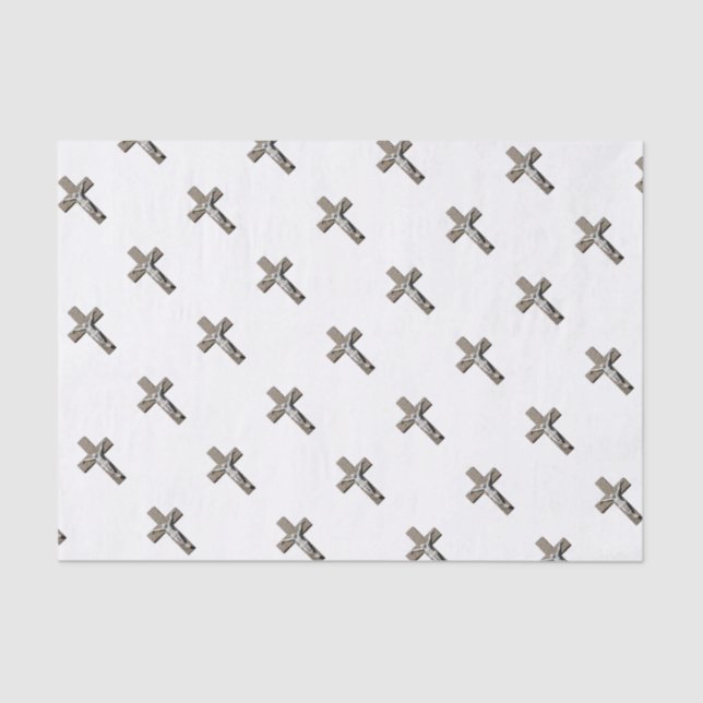 Jesuschrist on a Cross Sculpture Tissue Paper (Front)