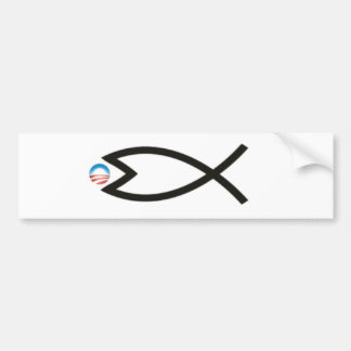 jesusfish eats obama bumper sticker