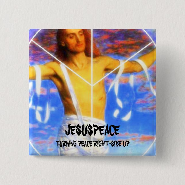 JESUSPEACE 15 CM SQUARE BADGE (Front)