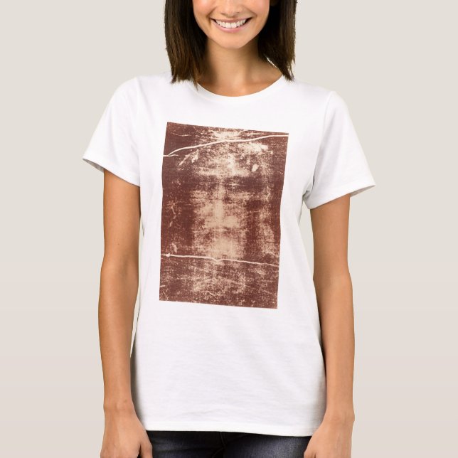 Jesus's Face Close up on the Shroud of Turin T-Shirt (Front)