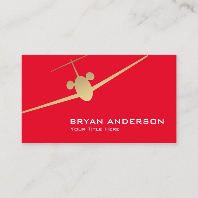 Jet Aeroplane Business Card (Front)