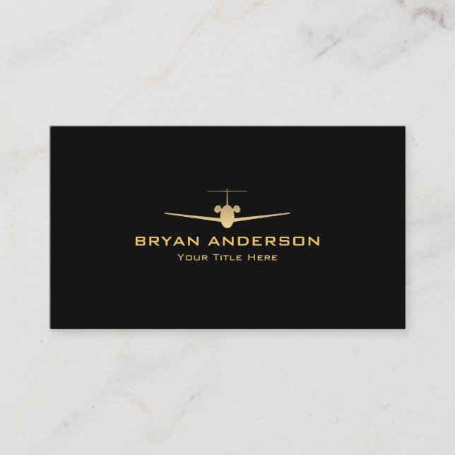 Jet Aeroplane Business Card (Front)