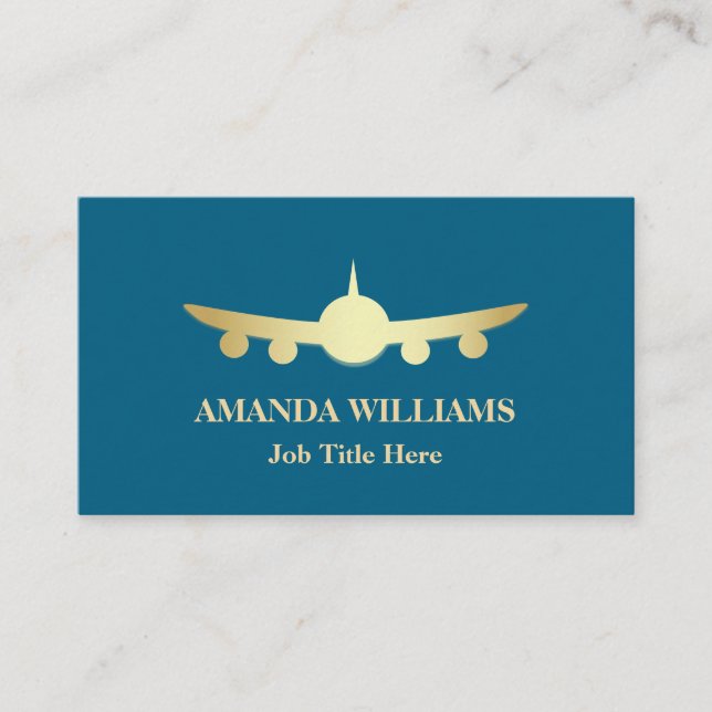 Jet Aeroplane Business Card (Front)