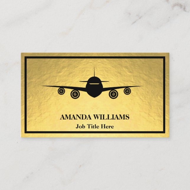 Jet Aeroplane Business Card (Front)
