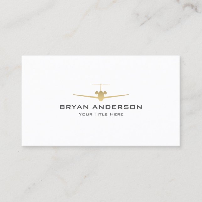 Jet Aeroplane Business Card (Front)