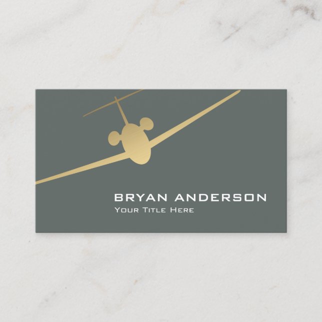 Jet Aeroplane Business Card (Front)