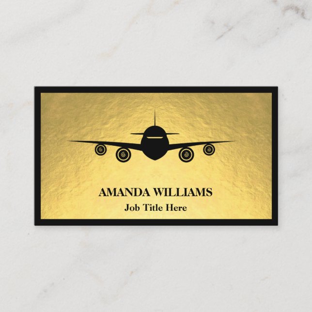 Jet Aeroplane Business Card (Front)