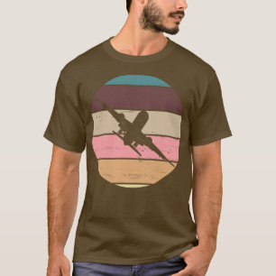 Jet Aeroplane Flying Pilot Flight Attendant Retro  T-Shirt