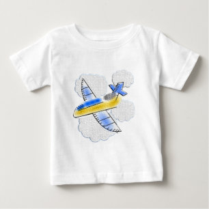 Jet Aeroplane in the clouds Baby T-Shirt