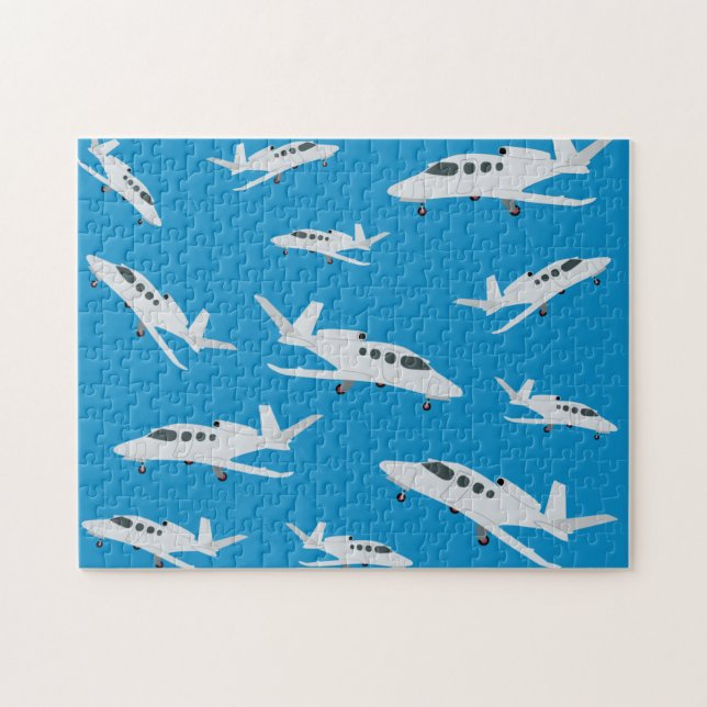 Jet Aeroplane Pattern Jigsaw Puzzle (Horizontal)