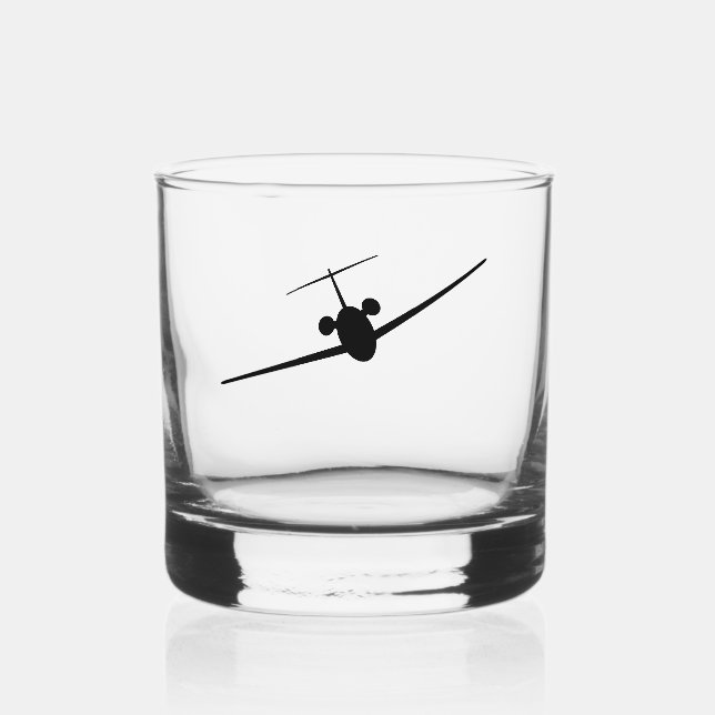 Jet Aeroplane Whiskey Glass (Front)