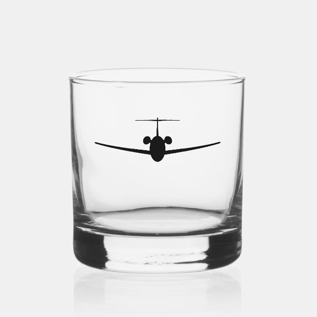 Jet Aeroplane Whiskey Glass (Front)