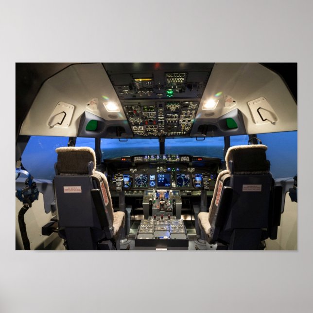 Jet aircraft cockpit poster (Front)