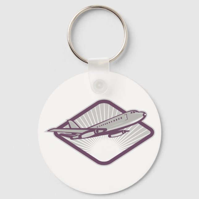 Jet Airplane Key Ring (Front)