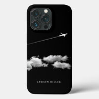 ©Jet Airplane Over the Clouds Personalized Pilot