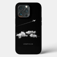 ©Jet Airplane Over the Clouds Personalized Pilot