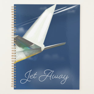 Jet Away travel poster. Planner