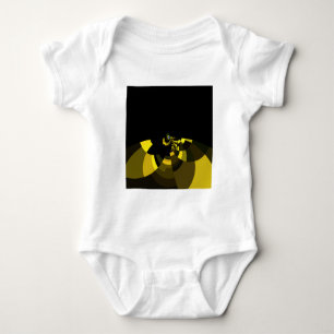Jet Black and Gold Vector Art Print Graphic Design Baby Bodysuit