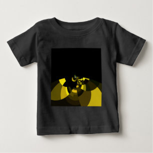 Jet Black and Gold Vector Art Print Graphic Design Baby T-Shirt