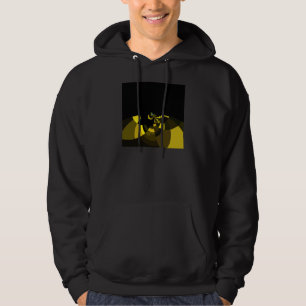 Jet Black and Gold Vector Art Print Graphic Design Hoodie