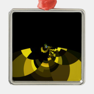 Jet Black and Gold Vector Art Print Graphic Design Metal Tree Decoration