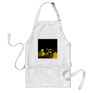 Jet Black and Gold Vector Art Print Graphic Design Standard Apron