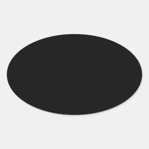Jet Black Design - customise with text, photo, pic Oval Sticker