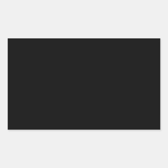 Jet Black Design - customise with text, photo, pic Rectangular Sticker (Front)