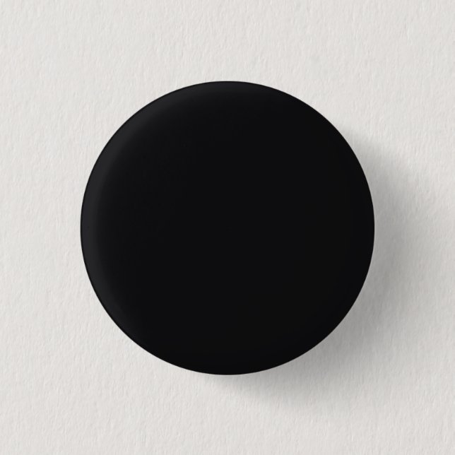 Jet Black Solid Colour 3 Cm Round Badge (Front)