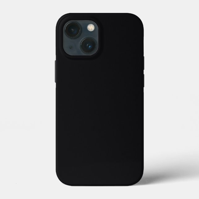 Jet Black Solid Colour Case-Mate iPhone Case (Back)