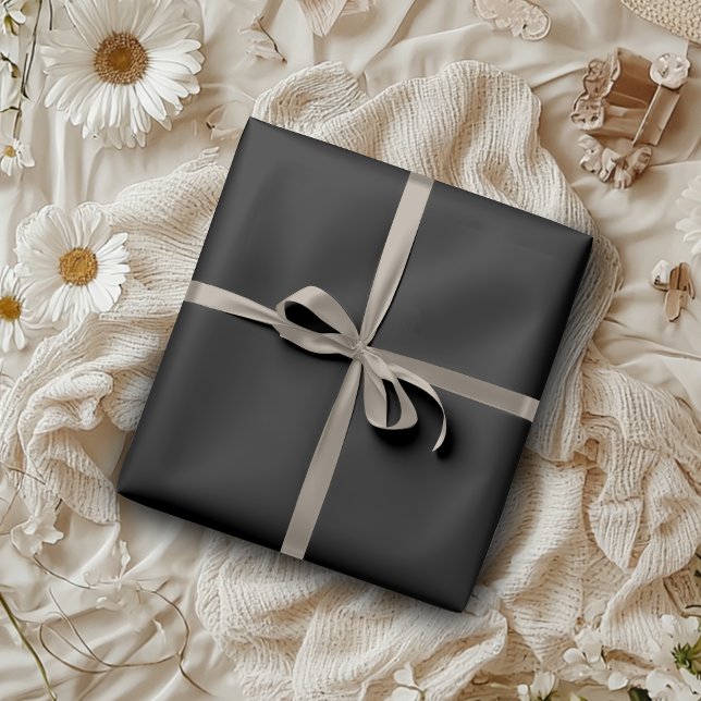 Jet Black Solid Colour | Classic | Elegant Wrapping Paper (Creator Uploaded)