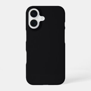 Jet Black Solid Colour iPhone 16 Case