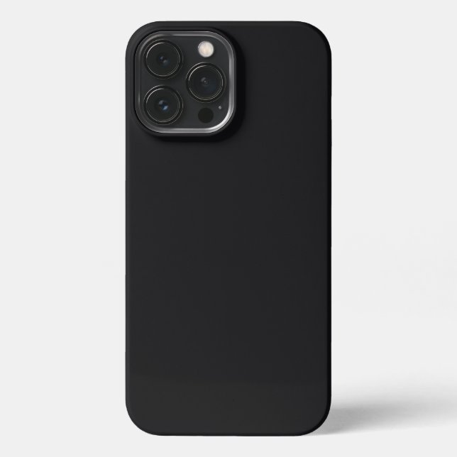 Jet Black Solid Colour iPhone Case (Back)