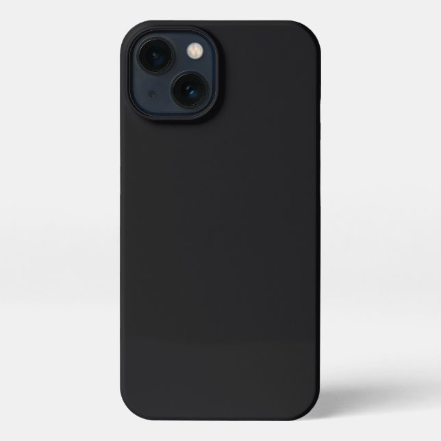 Jet Black Solid Colour iPhone Case (Back)