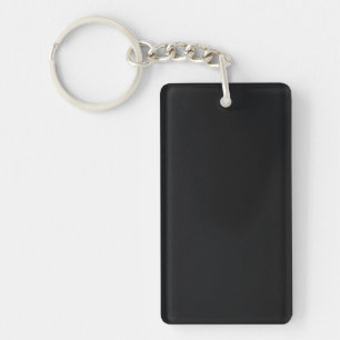 Jet Black Solid Colour Key Ring