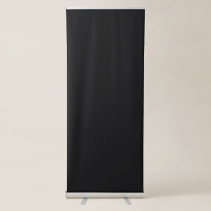 Jet Black Solid Colour Retractable Banner