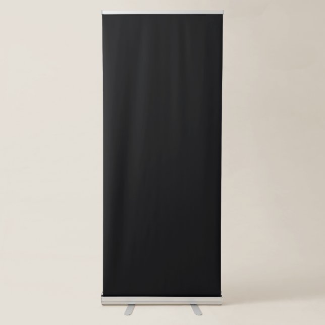 Jet Black Solid Colour Retractable Banner (Front)