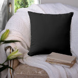 Jet Black Solid Colour Simple Minimalist Cushion<br><div class="desc">Generic solid black square pillow for anyone. Plain jet black colour with black lining for a simple,  minimalist look.  Great for modern looks or an accent colour.</div>