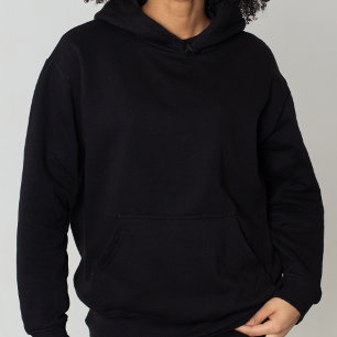 Jet Black Solid Colour Simple Minimalist Hoodie