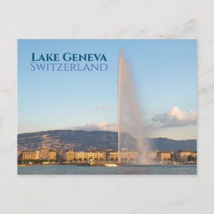 Jet d'Eau Geneva Water Fountain Postcard