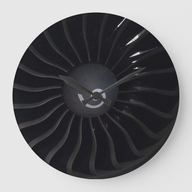 Jet Engine Acrylic Wall Clock (Front)