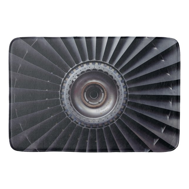 Jet engine bath mat, creepy engineering, aeroplane bath mat (Front)