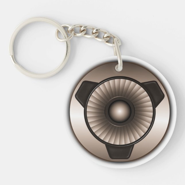 Jet Engine Custom Round One Sided Acrylic Keychain (Front)