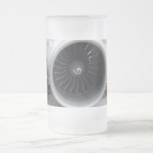 Jet Engine Frosted Glass Mug