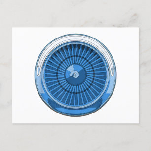 Jet Engine Holiday Postcard
