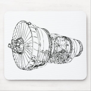 Jet engine mouse mat
