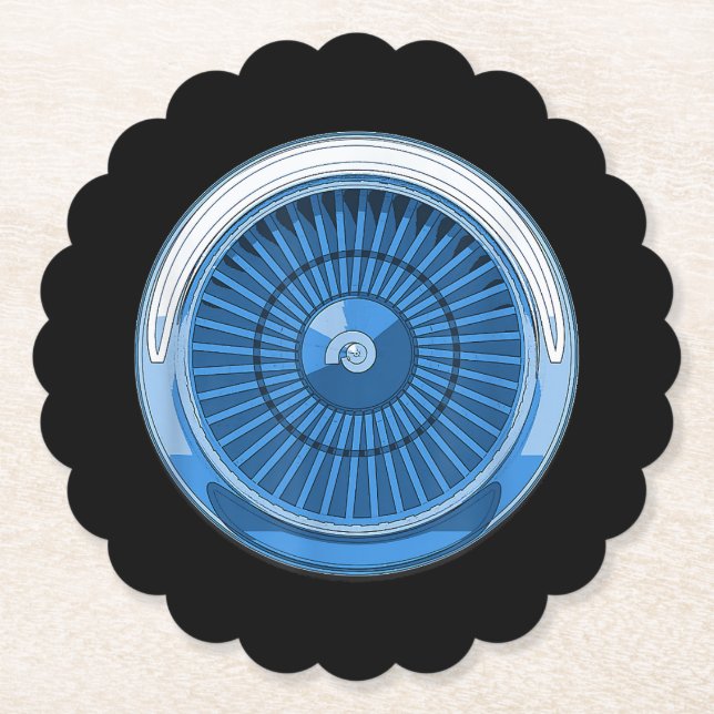 Jet Engine Paper Coaster (Front)