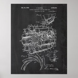 Jet Engine Patent Poster