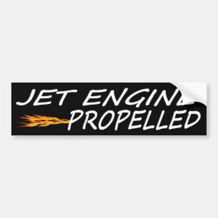 Jet Engine Propelled Bumper Sticker